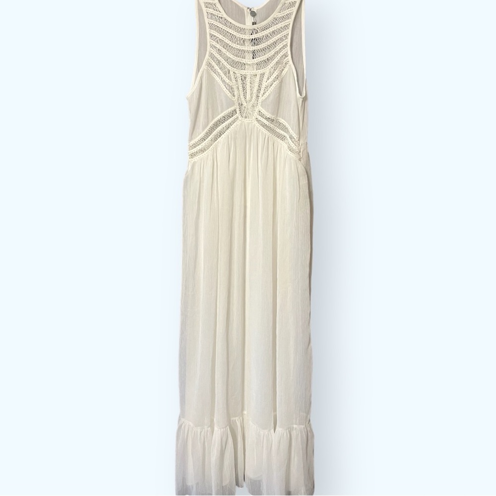 Twelfth St by Cynthia Vincent x BHLDN Jessalyn 2 / XS Ivory Beaded Maxi Bridal - Picture 9 of 10